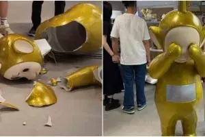 7 Potret patung Lala dipecahkan bocah, harganya bikin syok