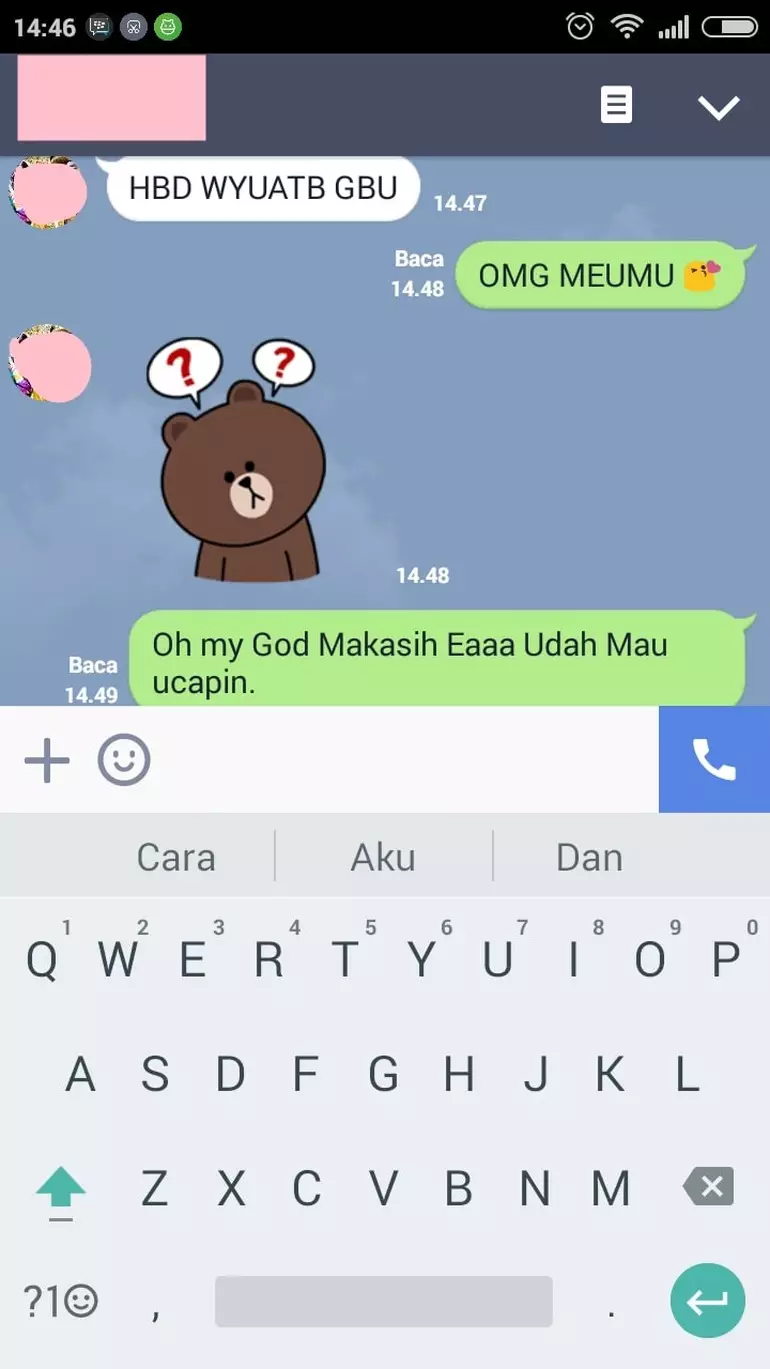 Chat absurd pakai singkatan © berbagai sumber Chat absurd pakai singkatan © berbagai sumber