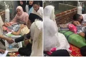 Momen haru akad nikah di depan ibu yang sedang sakit, begini kisahnya