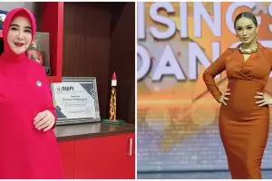 Gaya 11 pedangdut pamer baby bump, Uut Permatasari anggun berseragam