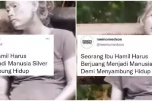 Demi menyambung hidup, ibu hamil ini rela jadi manusia silver
