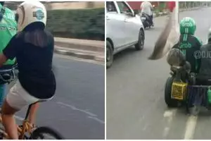 13 Tingkah lucu driver ojek online boncengin penumpang, idenya kocak