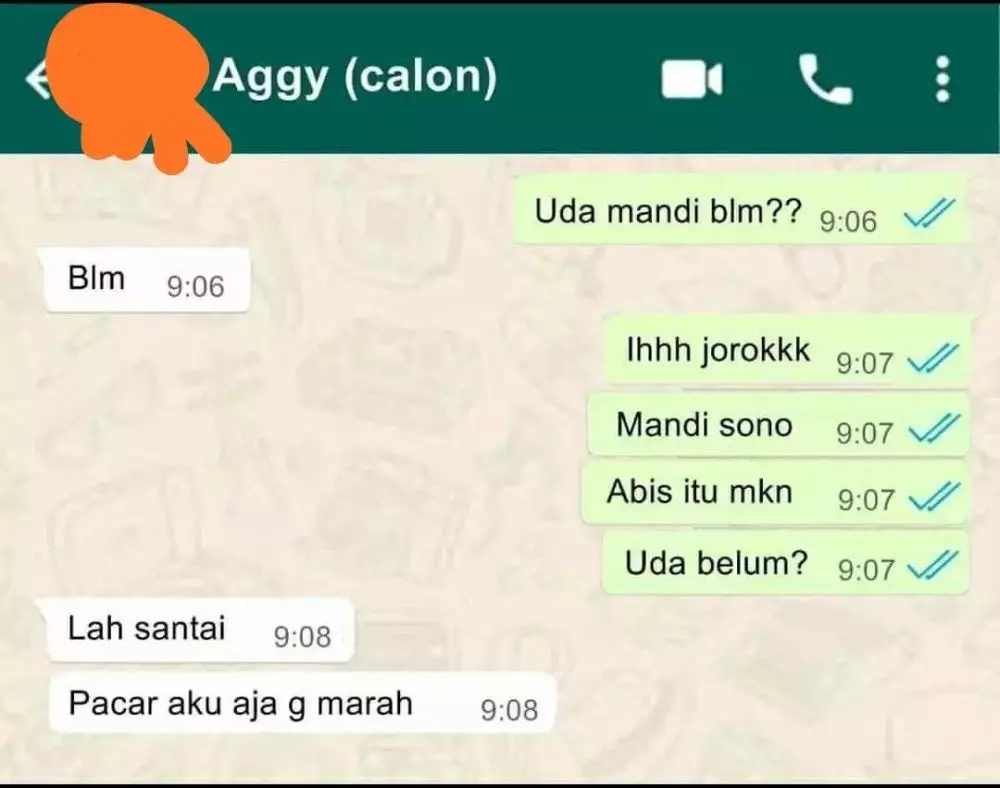 chat lucu dengan gebetan bikin nyesek © instagram