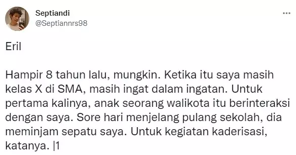 Kisah Eril di mata teman lama © berbagai sumber Kisah Eril di mata teman lama © berbagai sumber