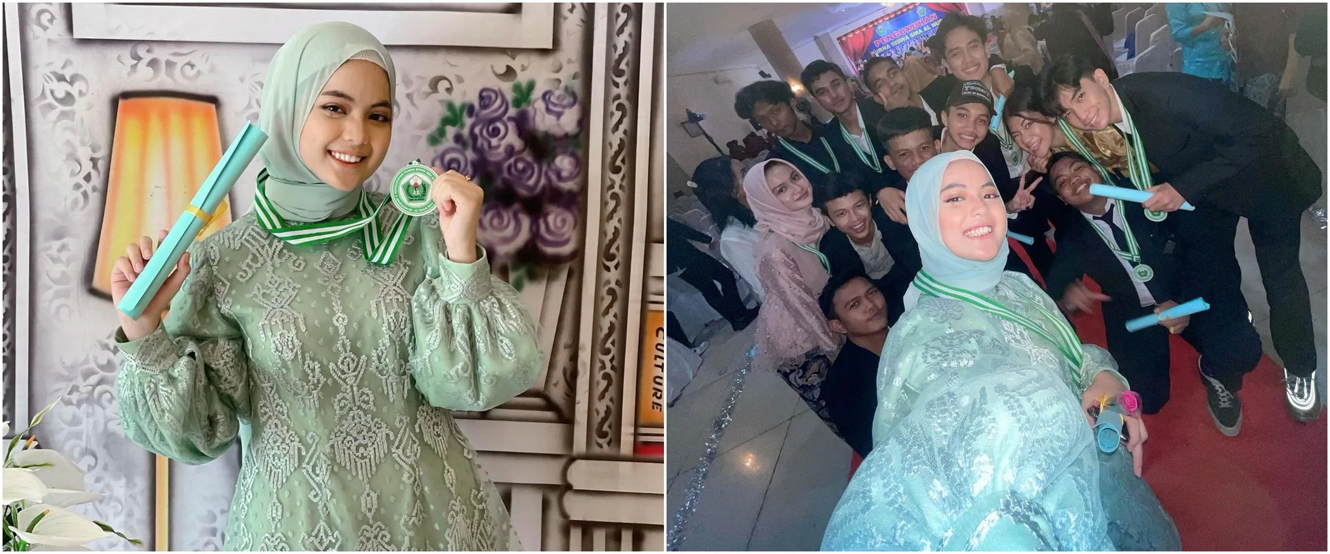 9 Momen wisuda SMA Putri D'Academy, dangdutan di depan wisudawan