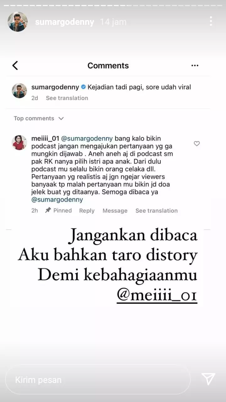tanggapan denny sumargo tentang podcast © berbagai sumber tanggapan denny sumargo tentang podcast © berbagai sumber