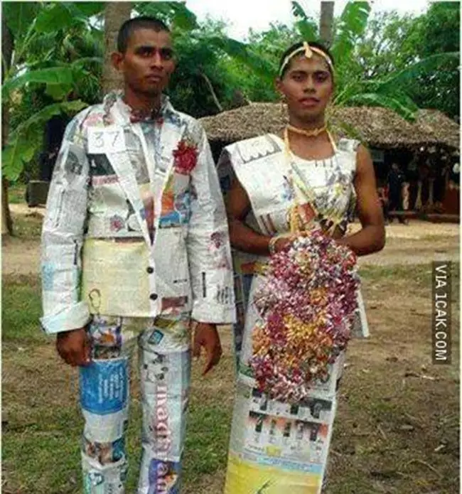 Potret ide baju pengantin yang kelewat kreatif Berbagai sumber