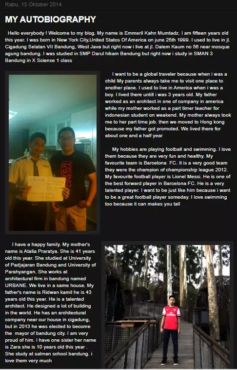 tulisan blog Eril anak Ridwan Kamil berbagai sumber