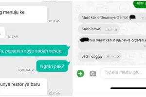 13 Chat driver ojek online telat antar pesanan, alasannya ada-ada saja