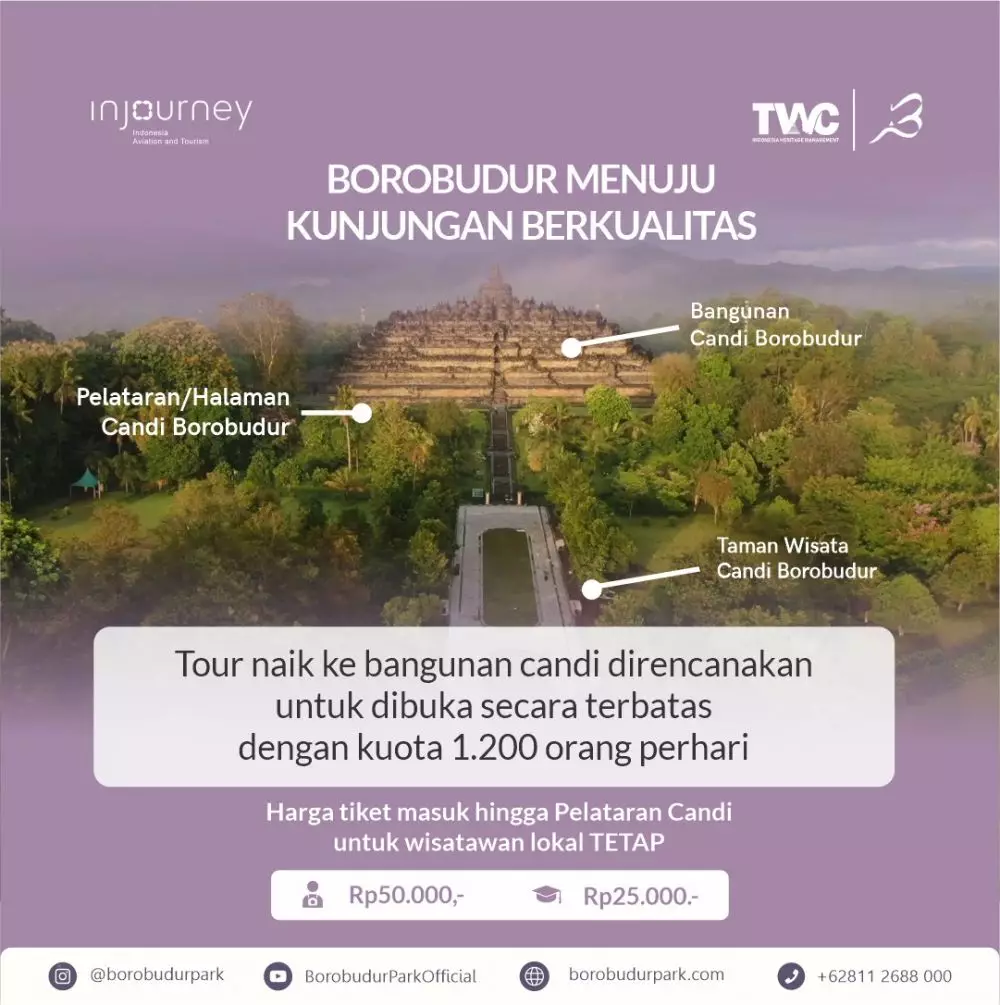 Klarifikasi pengelola candi soal tiket Borobudur Rp 750 ribu © 2022 brilio.net Klarifikasi pengelola candi soal tiket Borobudur Rp 750 ribu © 2022 brilio.net