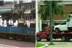 10 Aksi lucu orang lagi nebeng, bikin tepuk jidat lihatnya