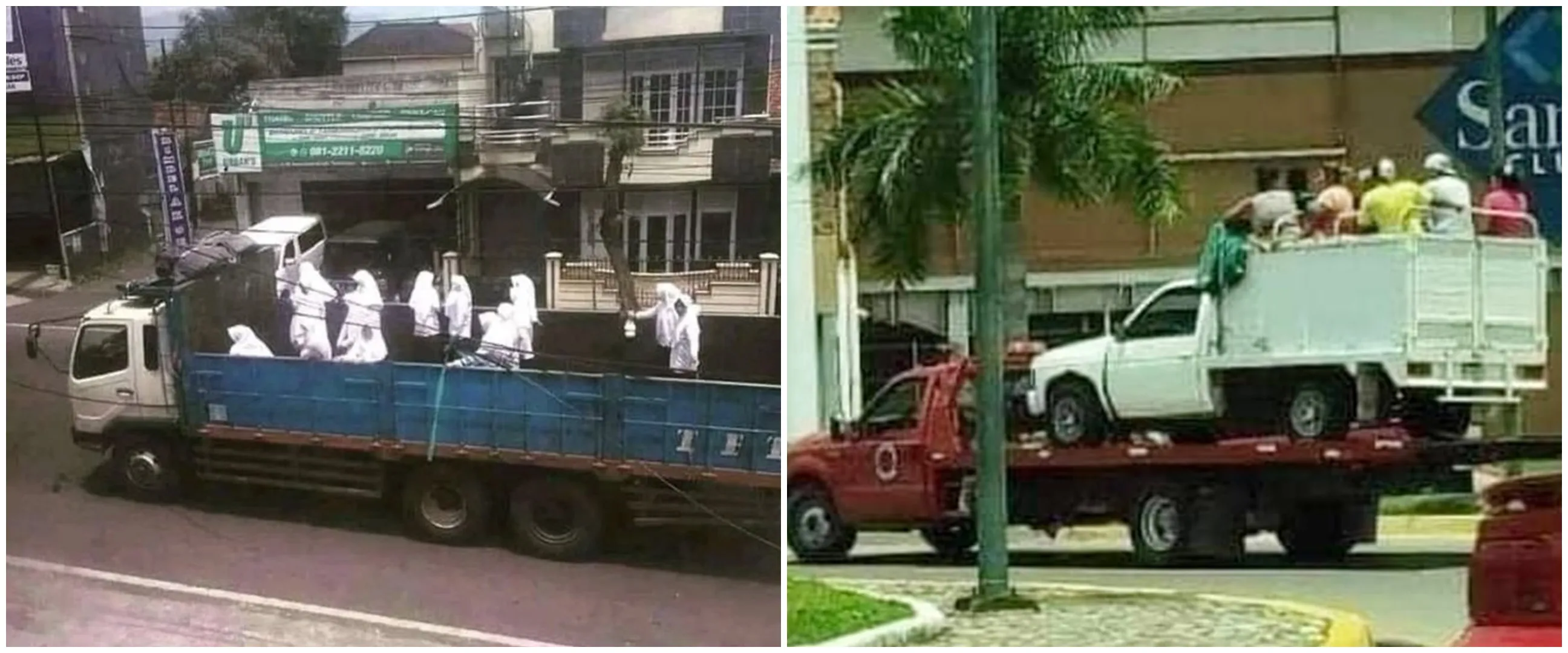 10 Aksi lucu orang lagi nebeng, bikin tepuk jidat lihatnya