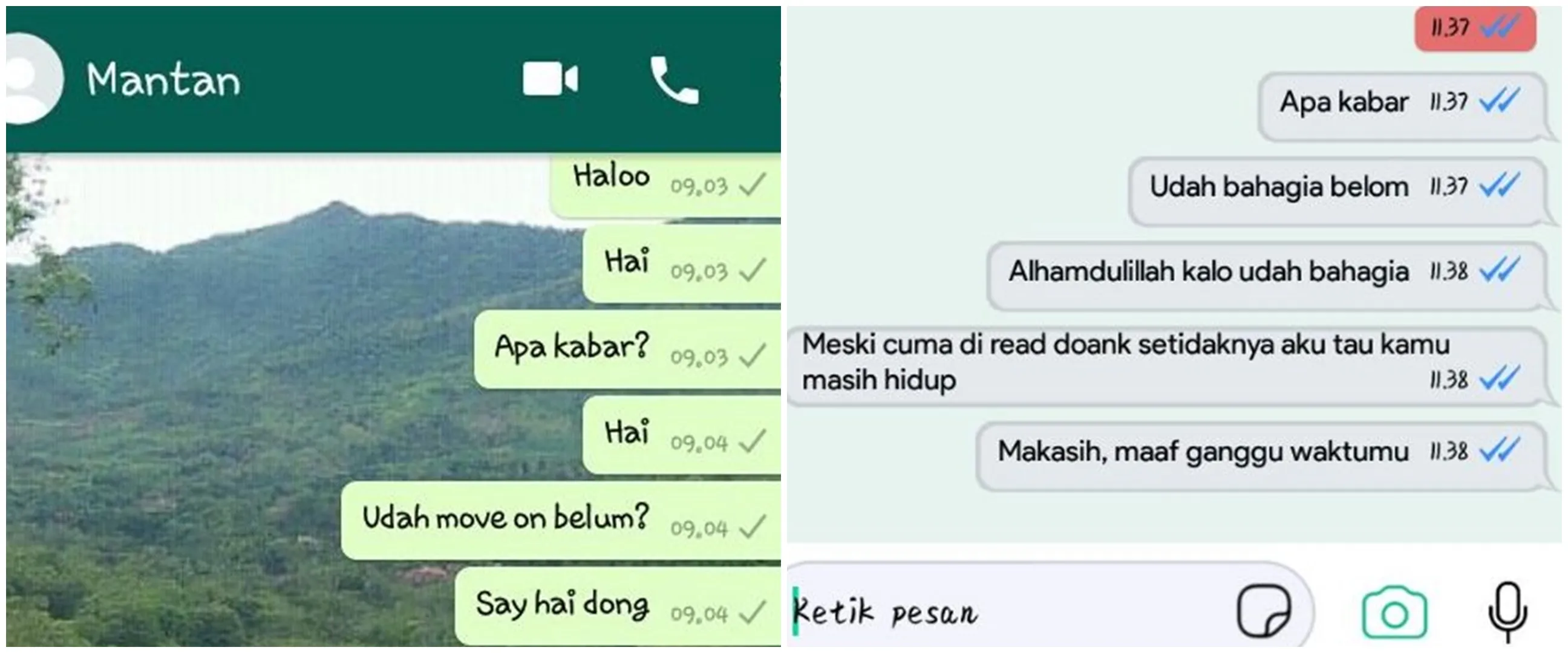 15 Chat lucu sapa mantan ini bikin senyum kecut