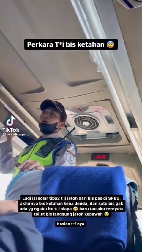 Bus ditahan karena BAB © TikTok/@wendicagur_