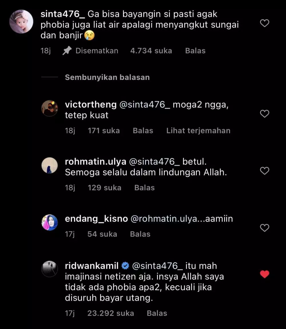 Respons santai Ridwan Kamil © 2022 Instagram 