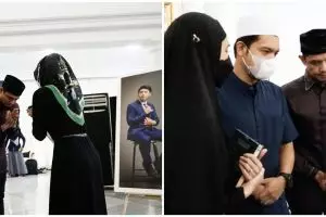 Momen Dude Harlino takziah ke kediaman Ridwan Kamil, ikut doa bersama