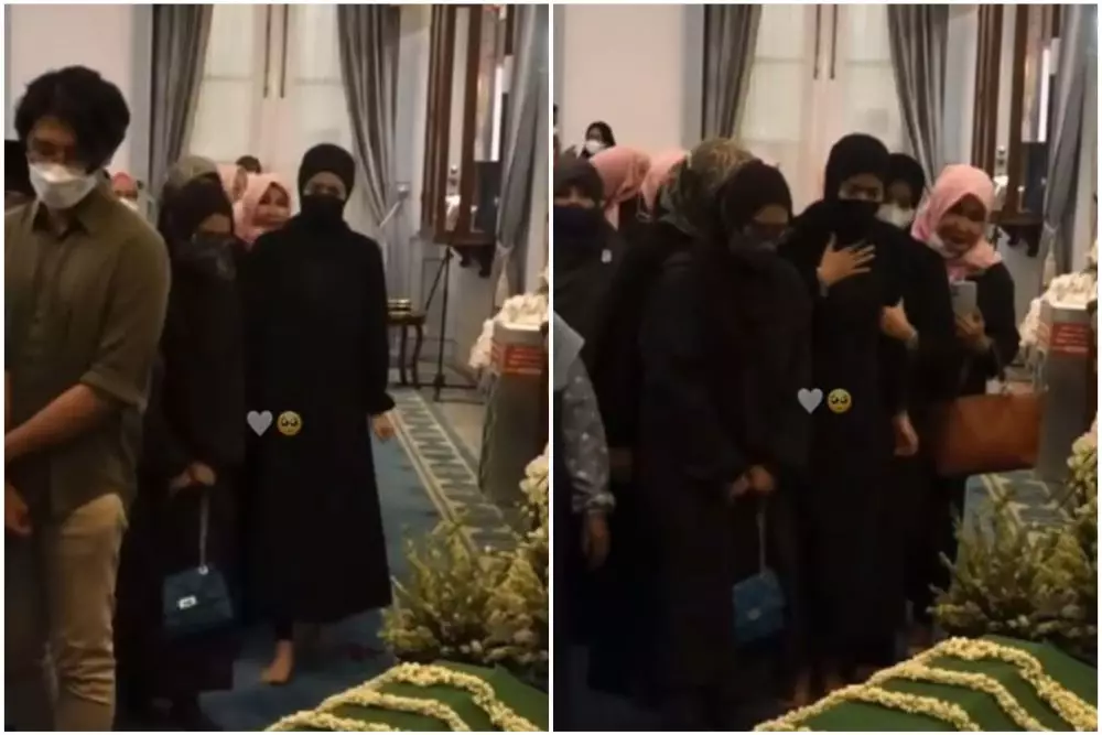 tangis nabila pecah di samping jenazah eril © TikTok