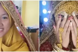 11 Transformasi wanita dirias jadi pengantin India, dikira beda orang
