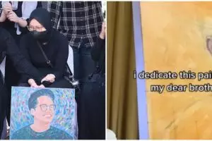 Mengenang kepergian sang kakak, Zara buat lukisan wajah Eril tersenyum