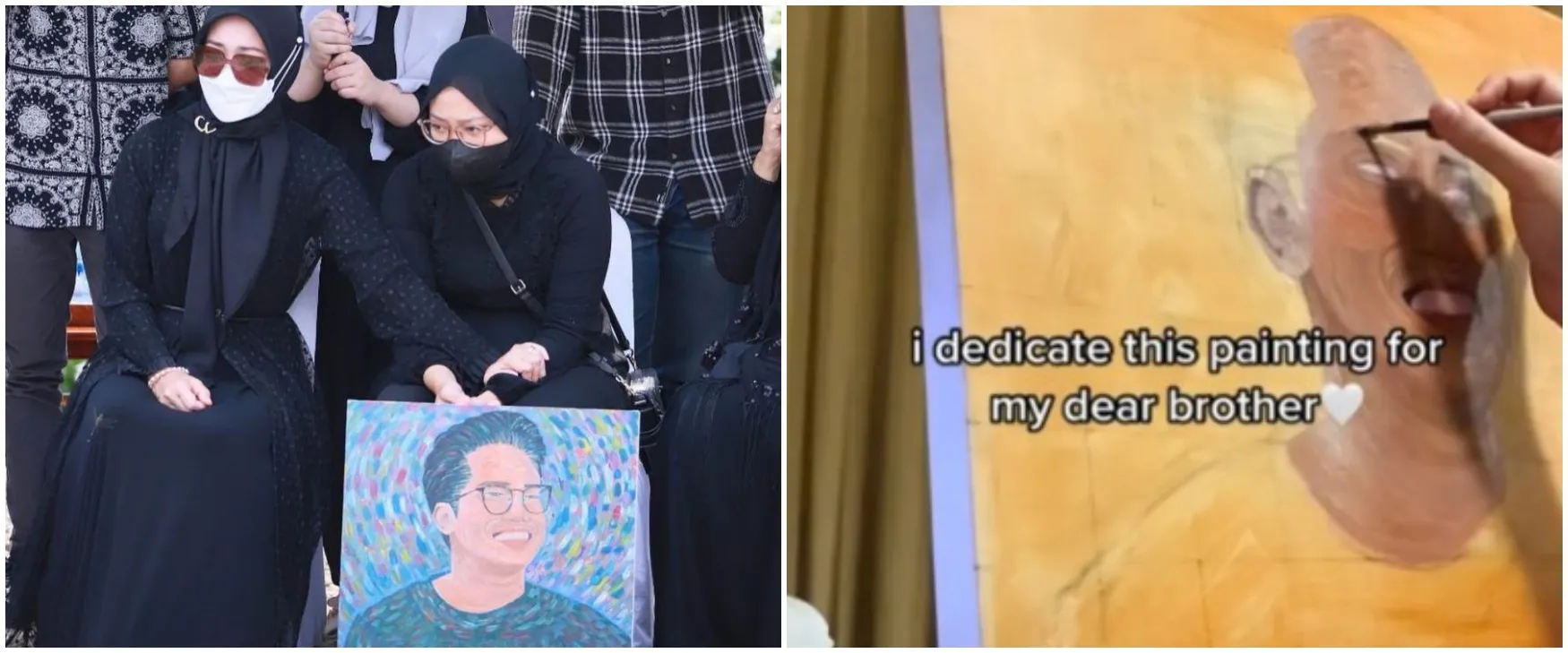 Mengenang kepergian sang kakak, Zara buat lukisan wajah Eril tersenyum