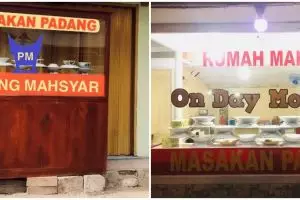 15 Nama rumah makan padang ini lucu abis, bikin lihat dua kali