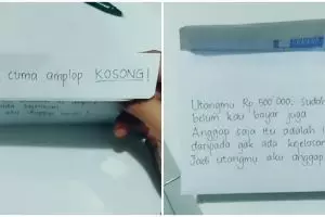 Wanita ini tagih hutang temannya yang menikah pakai amplop kosong