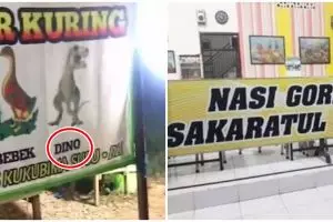 13 Tulisan lucu menu makanan ekstrem di spanduk jualan, nyeleneh