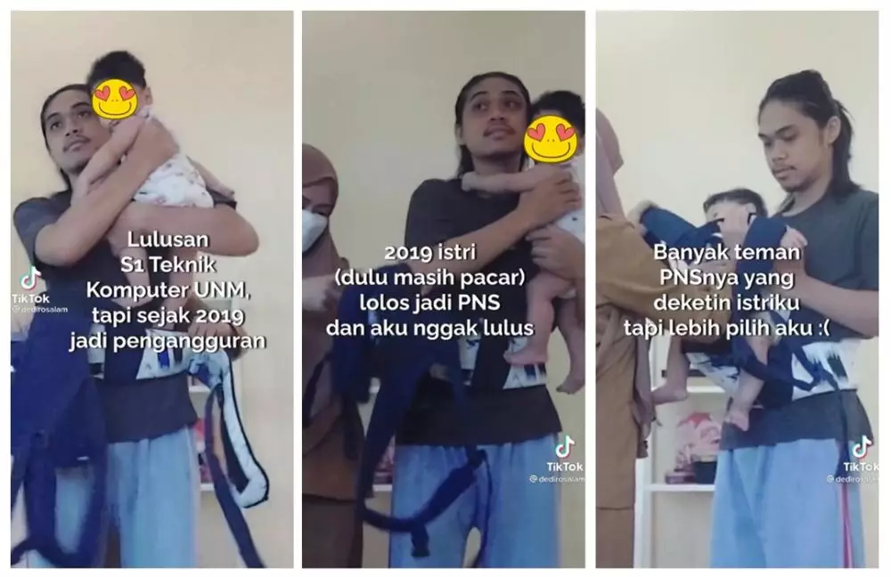 curhat bapak muda keseharian ngurus anak © TikTok/@dedirosalam