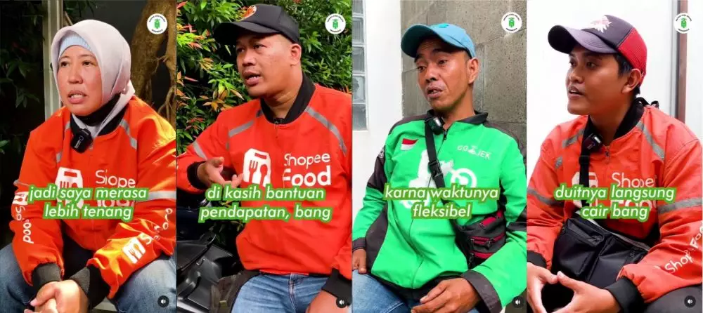 Driver ShopeeFood dan GoFood © 2022 brilio.net