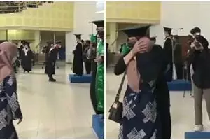 Kisah seorang ibu wakili wisuda anaknya yang telah meninggal, haru