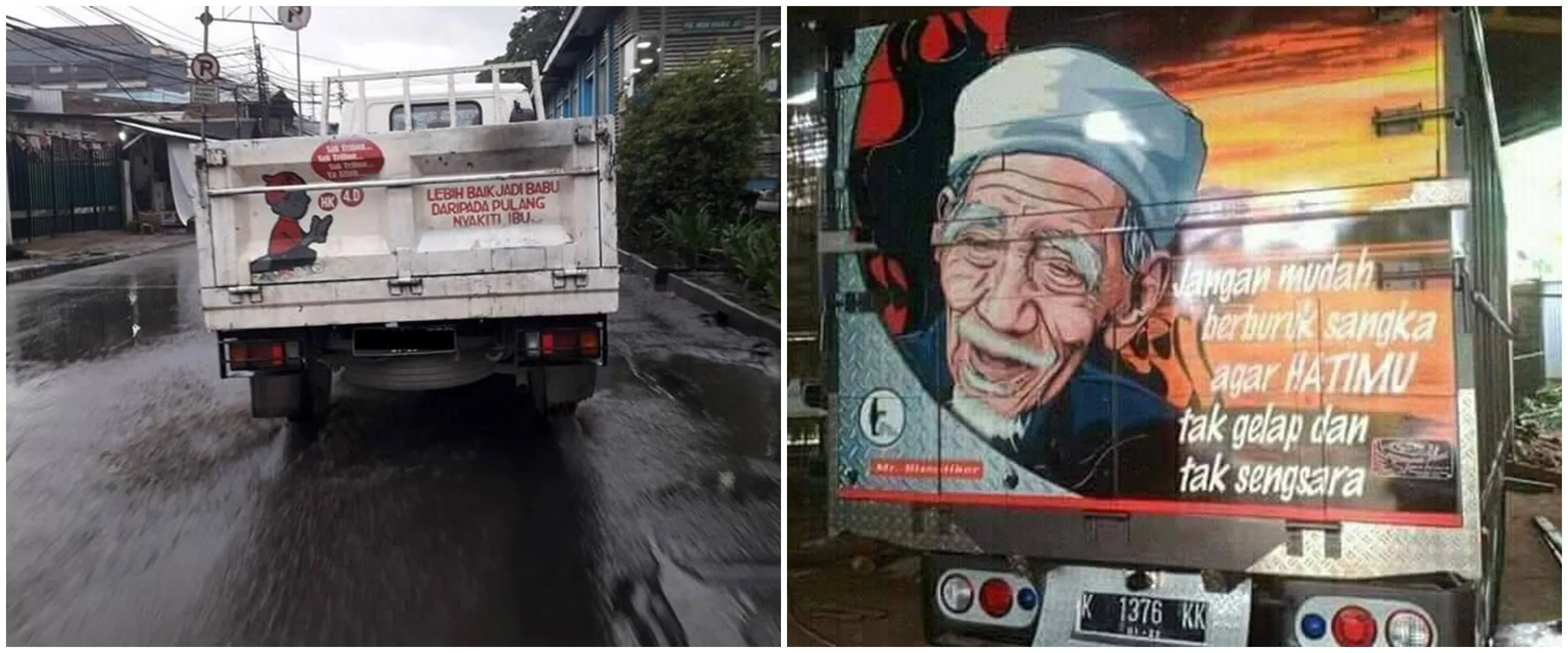 15 Kata-kata nasihat di belakang truk ini penuh pesan tersirat