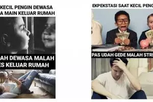 17 Meme lucu perbedaan masih kecil dan dewasa, bikin angguk setuju