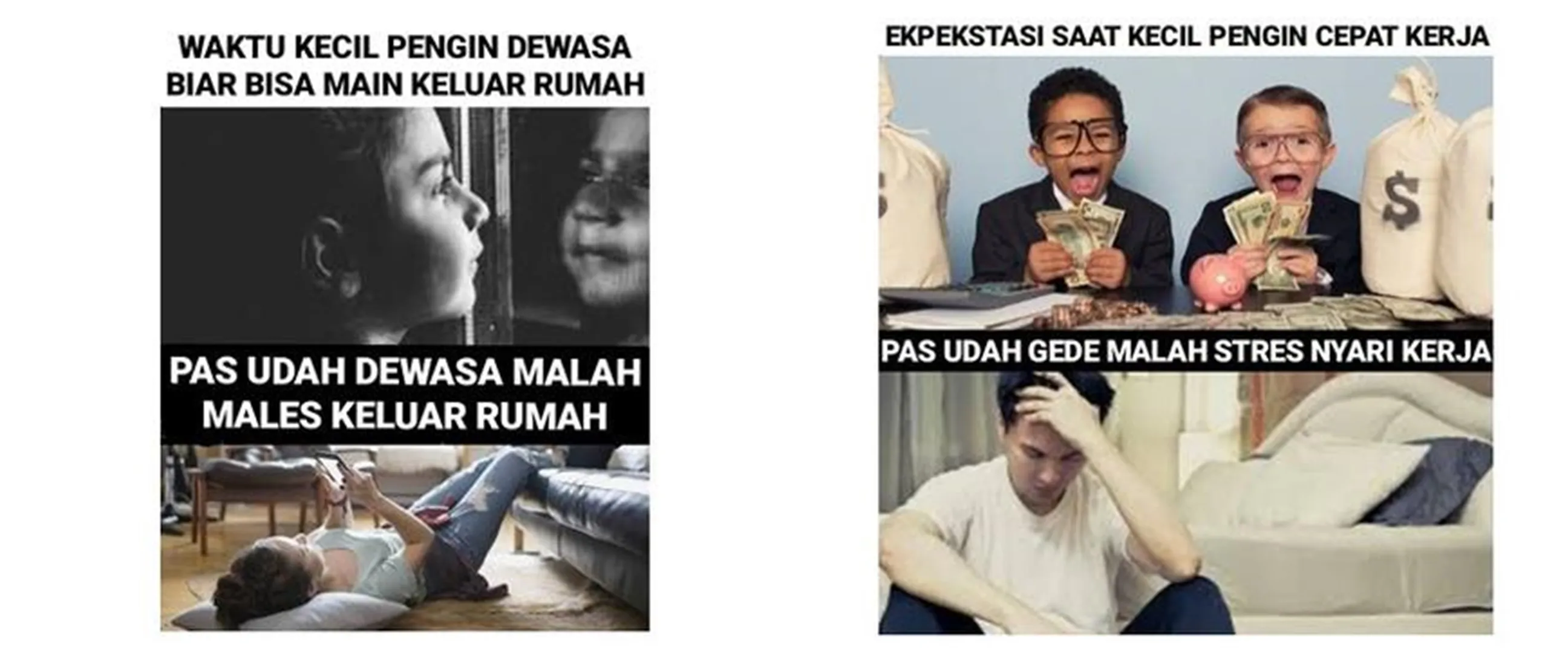 17 Meme lucu perbedaan masih kecil dan dewasa, bikin angguk setuju