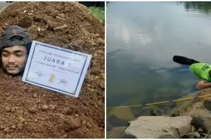 11 Tingkah nyeleneh cowok nyusahin diri sendiri, idenya kocak abis