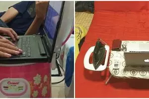 11 Potret nyeleneh pengganti meja kerja ini bikin tepuk jidat