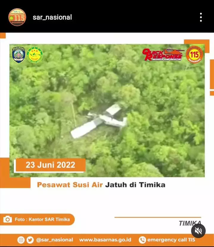 Pesawat Susi Air dari Timika ke Duma jatuh, penumpang selamat berbagai sumber