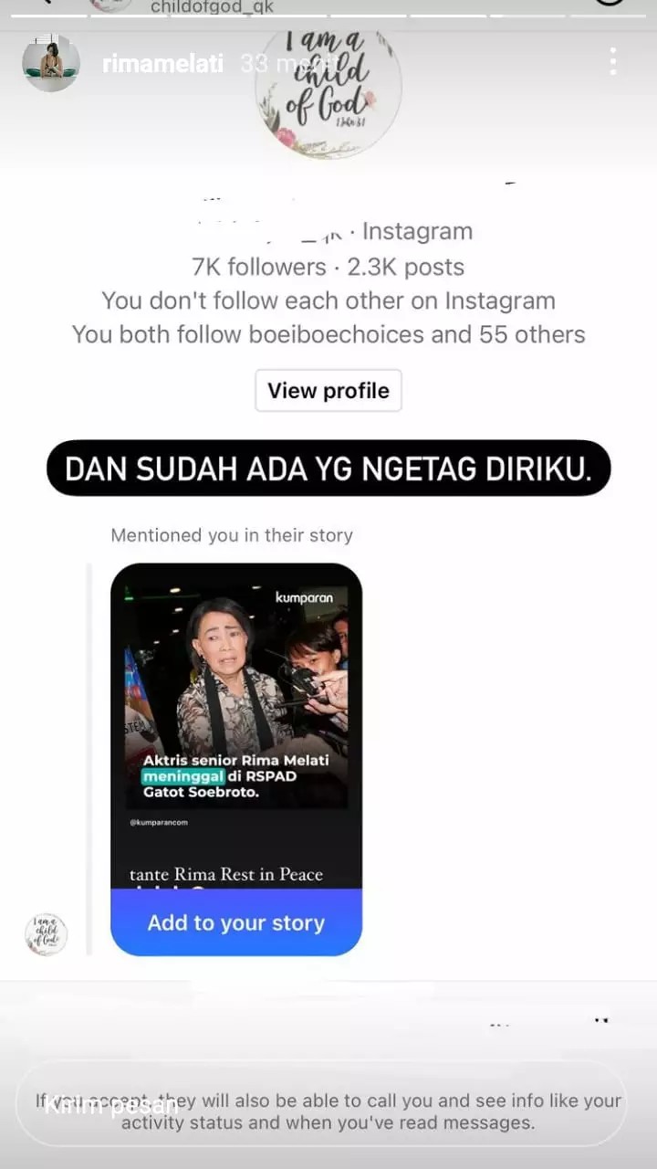 rima melati istri marcel dikira meninggal © instagram rima melati istri marcel dikira meninggal © instagram