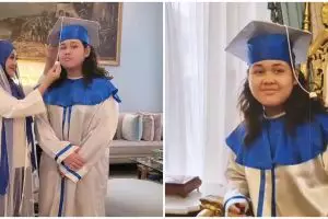 11 Momen bahagia Paramitha Rusady dampingi anak wisuda lulus SMP