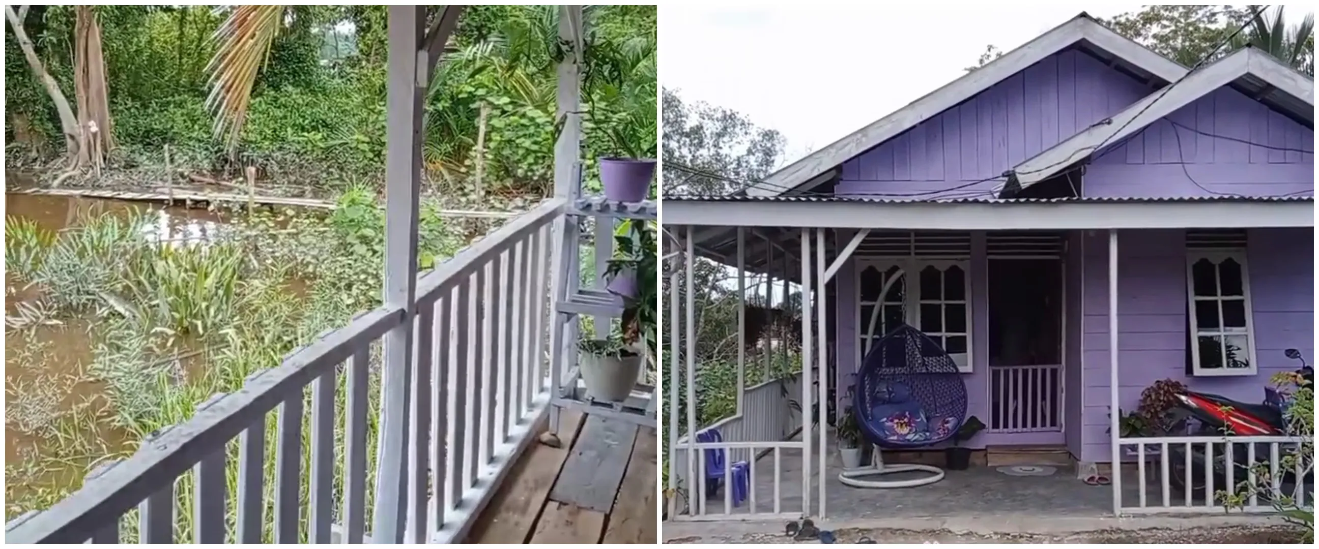 13 Potret isi rumah ungu tepi sungai, desain interiornya ciamik