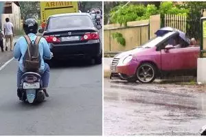 11 Potret pengendara hobi nyusahin diri sendiri ini kocak abis