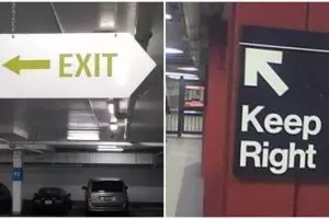 11 Potret nyeleneh papan petunjuk arah ini bikin bingung harus gimana