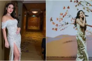 Gaya 10 seleb di resepsi Putri Tanjung, gaun Nagita Slavina disorot