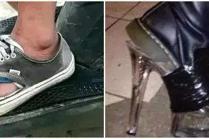 11 Penampakan nyeleneh gabungin sepatu ini idenya ada-ada aja