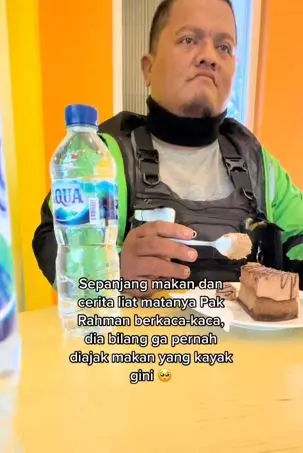 Wanita ini ajak driver ojol rayakan ulang tahunnya, kisahnya bikin haru TikTok