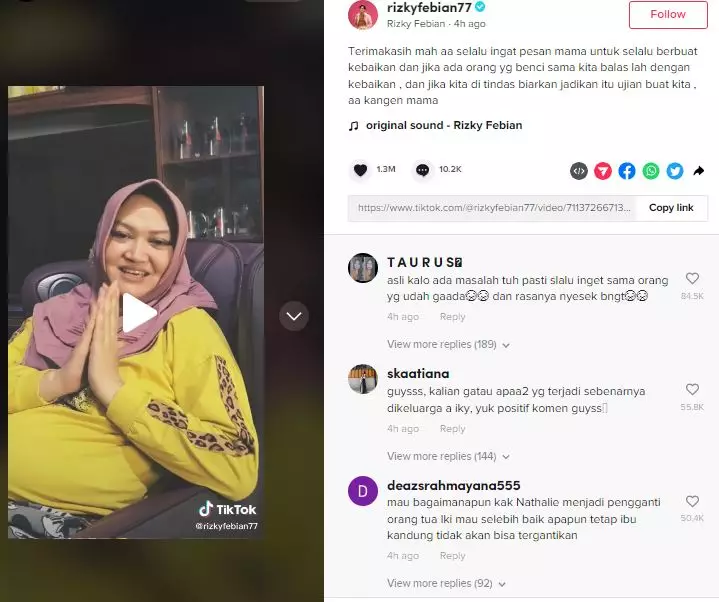 curhat rizky febian ingat pesan lina © Berbagai sumber curhat rizky febian ingat pesan lina © Berbagai sumber