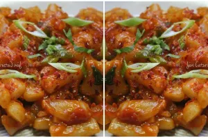 Resep tteokbokki saus asam pedas, nikmat, kenyal, dan mudah dibuat