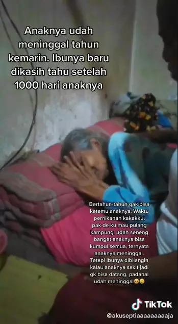 Kisah nenek lama tidak bertemu anak Tiktok