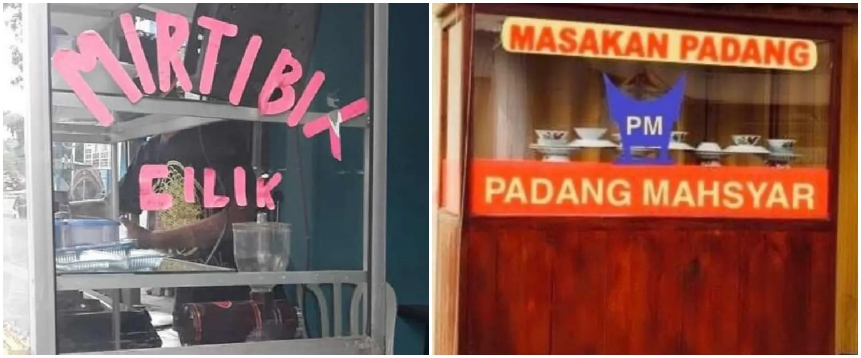 13 Tulisan lucu di etalase pedagang makanan ini bikin nyengir lebar