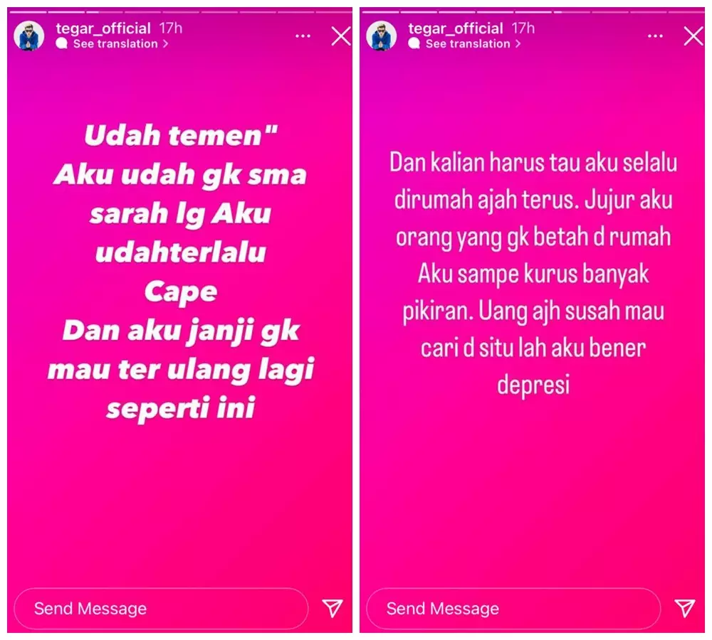 Tegar Septian cerai dengan istri © berbagai sumber