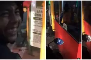 Dikira mau bayar parkir, aksi cowok ini malah bikin ngakak